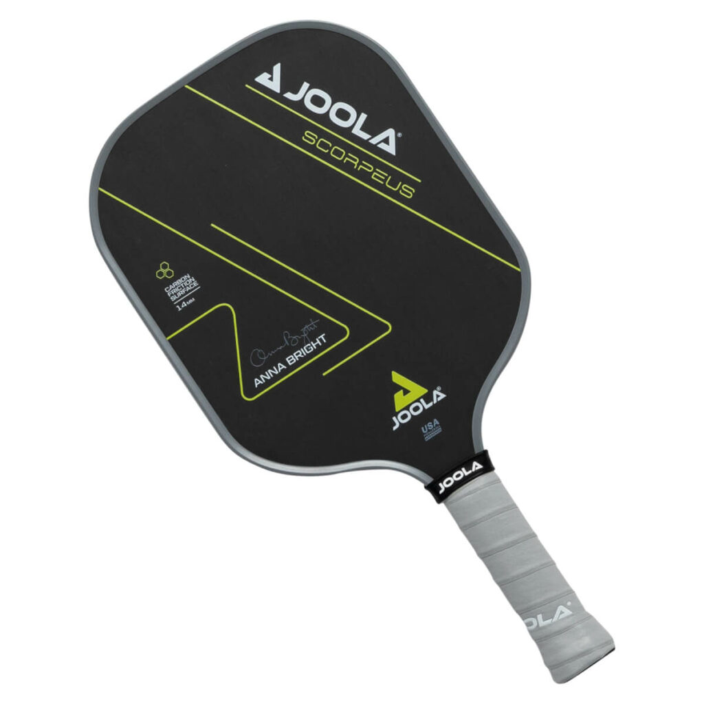 JOOLA Anna Bright Scorpeus 14mm Middleweight Carbon Fiber Pickleball Paddle